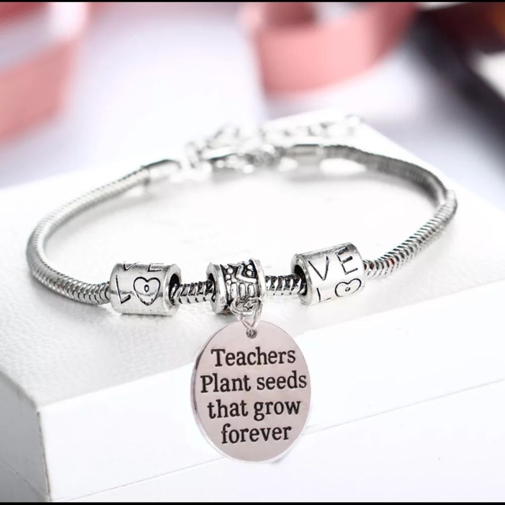 Teachers plants seeds bracelet